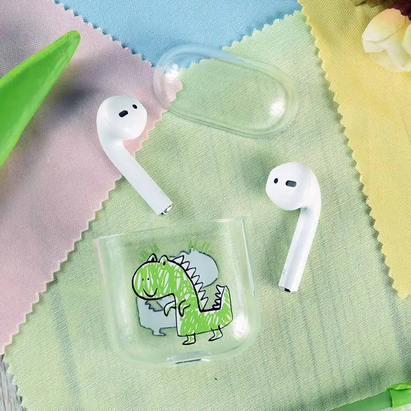  Für Airpods Fall Nette Für Airpods Abdeckung Cartoon Schützende Harte Transparent Drahtlose Kopfhör