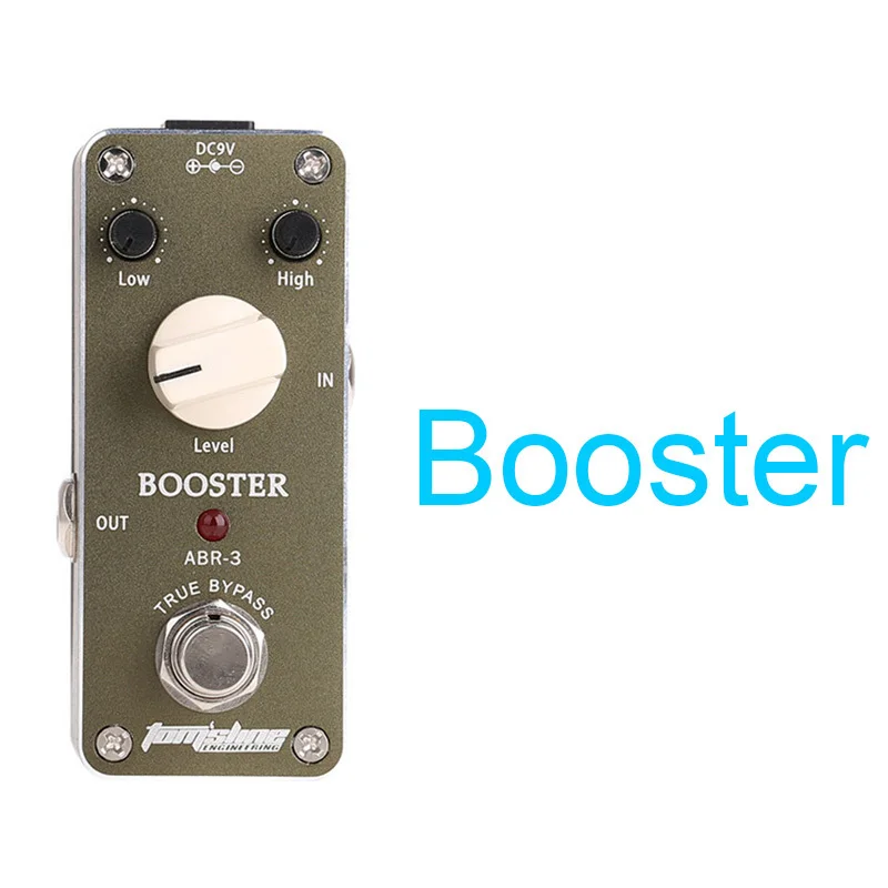 Tomsline Гитары эффект мини педали один эффекты тюнер хора Overdrive Booster Fuzz d.i эхо реверберации Wah равных сжатия педаль - Цвет: Booster