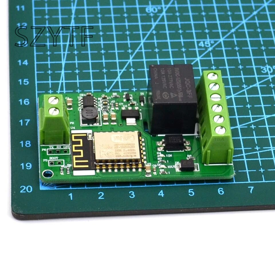 Новое поступление 1 шт. зеленый ESP8266 10A 220 в сети реле wifi модуль вход DC 7 В~ 30 в 65x40x18 мм модули