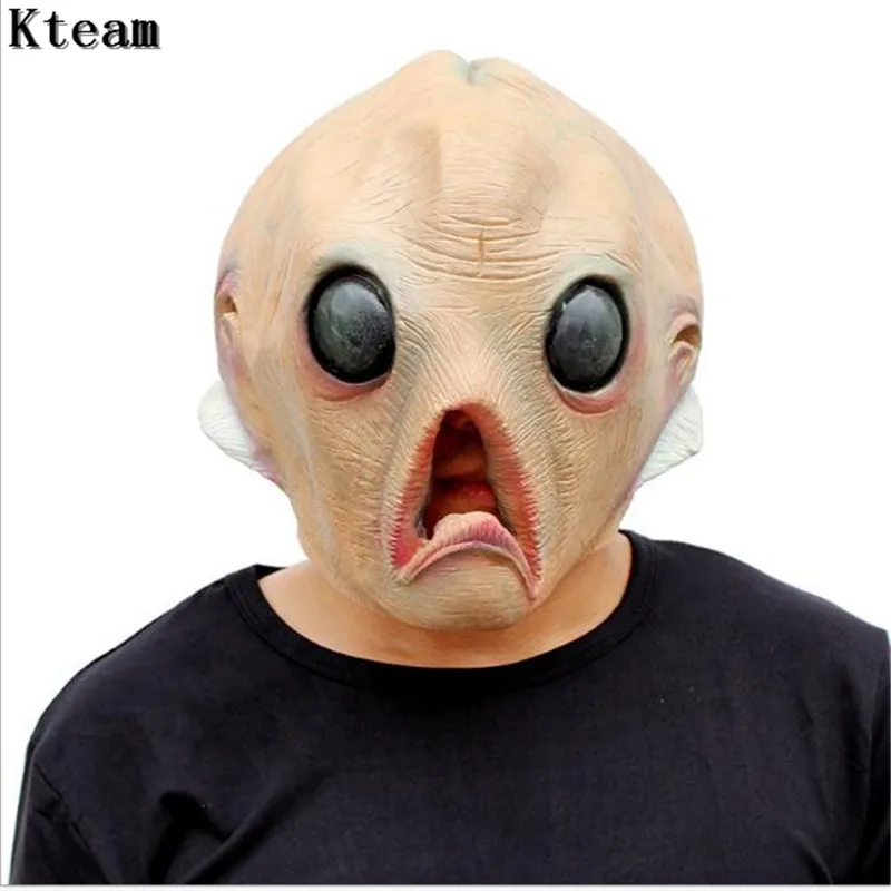 

Hot Sale Scary Halloween Mask Alien Horror Scary Terror Headgear UFO Headset Science Fiction Movie Theme Prank Party Tools