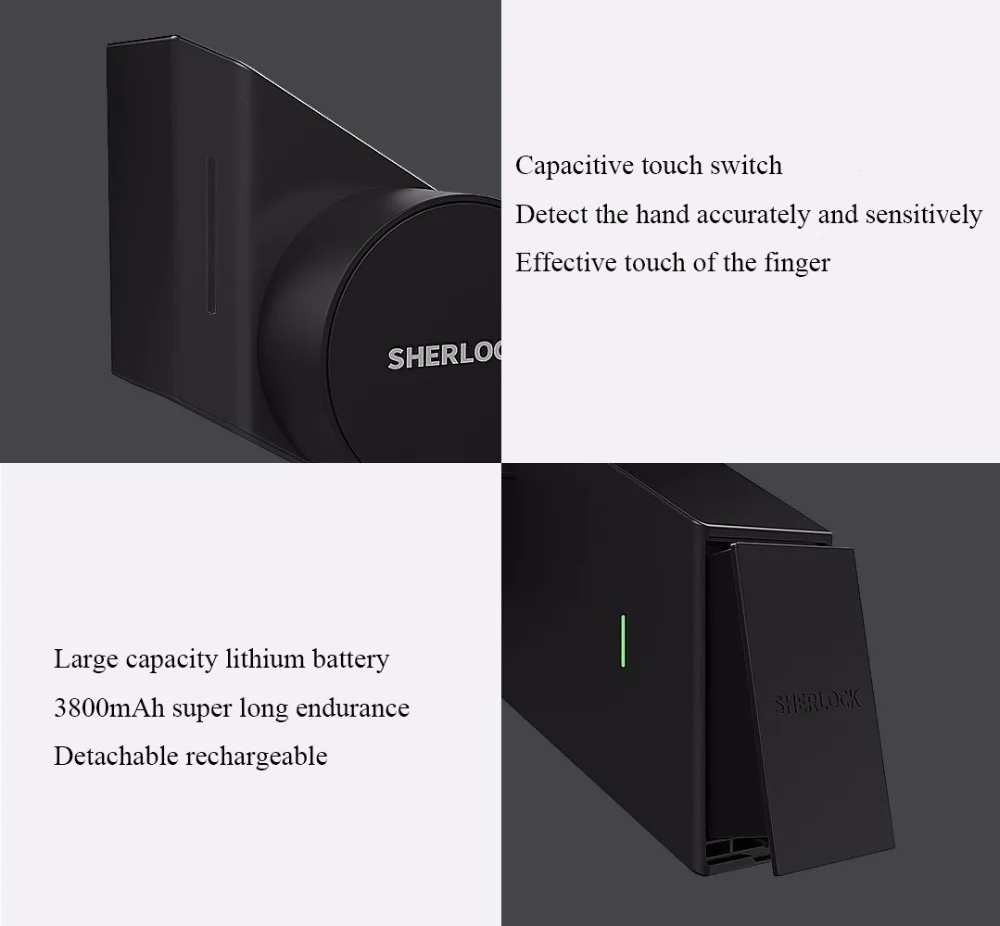 Xiaomi Sherlock M1 mijia умный дверной замок без ключа отпечатков пальцев пароль работа