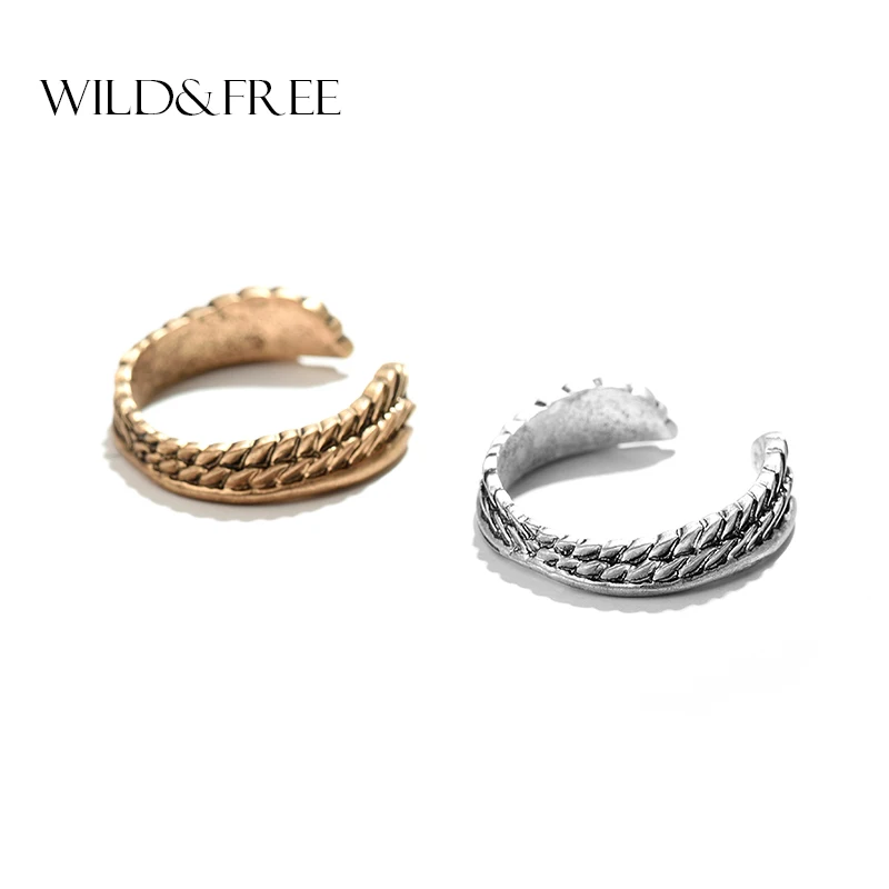 

2017 New Arrival Simple Alloy Open Midi Ring for Women Vintage Original Leaf Gold Opening Finger Ring Jewelry For Lover Gift