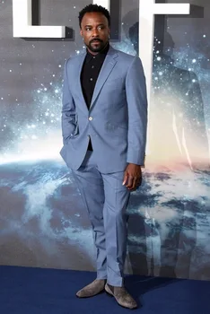 

Slim Fit Light Blue Men Suit 2018 Men Tuxedos For Wedding/Formal Prom Party Custom Made Terno Masculino Blazer With Pants Bow