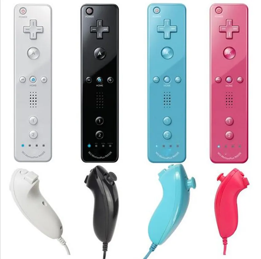 2 in 1 Remote Controller Built in Motion Plus + Nunchuck for Nintendo Wii Controller MotionPlus with Protective Silicone Case 2 in 1 Remote Controller Built in Motion Plus + Nunchuck for Nintendo Wii Controller MotionPlus with Protective Silicone Case