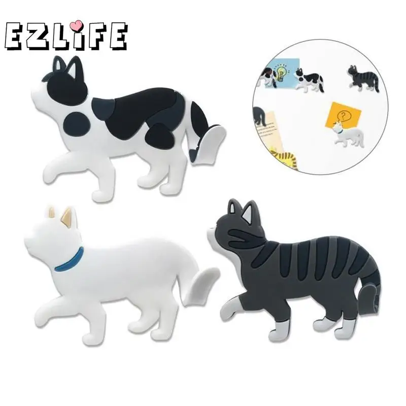 

1Pcs Strong Magnetic Hooks Cartoon Cat Suckers Key Ring Hanger Storage Portable Creative Cat Tail Keychain Device BXT9750
