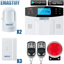 DHL! Испанский Французский Английский Русский голосовой язык 106 зоны беспроводной и проводной ЖК GSM сигнализация с внутренней связью