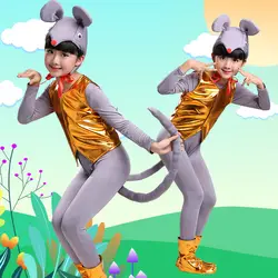 Детский карнавальный костюм с мышкой для мальчиков и девочек, комбинезон с маленькой мышкой, маскарадный костюм, маскарадный костюм с