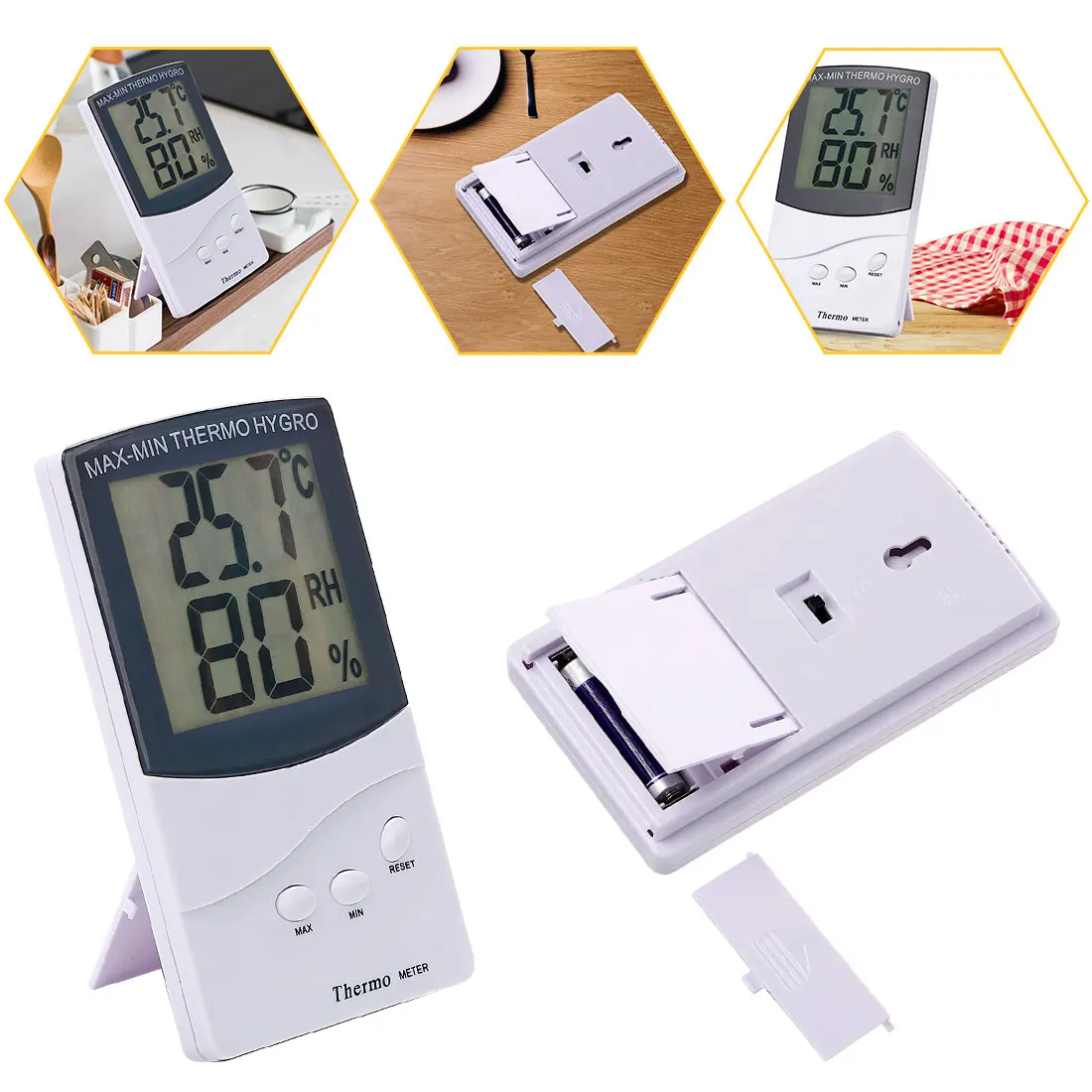 Mini LCD Digital Thermometer Hygrometer Temperature Humidity Meter