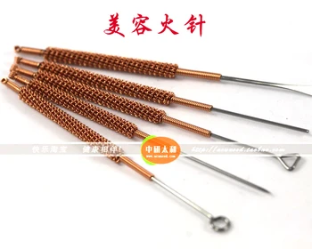 

5pcs set fire needle tungsten steel acupuncture needles 9.3cm facial use free shipping
