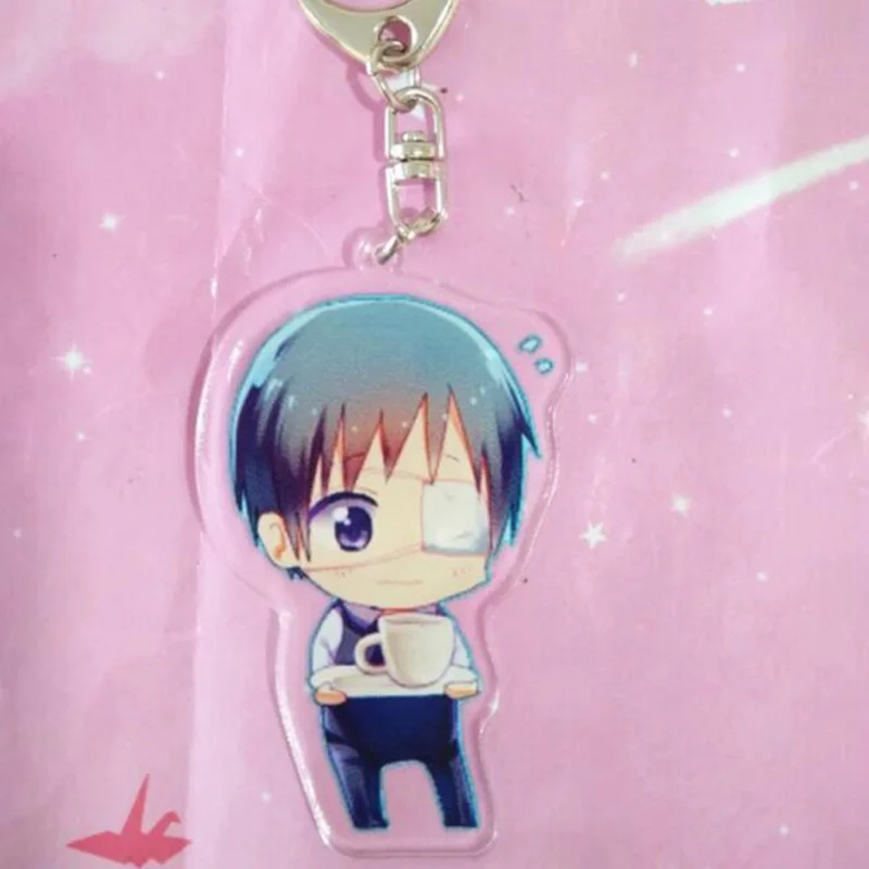 

1 Pc Cute Tokyo Ghoul Keychain DIY Acrylic Key Buckle Pendant Accessories Cartoon Collection Action Figure