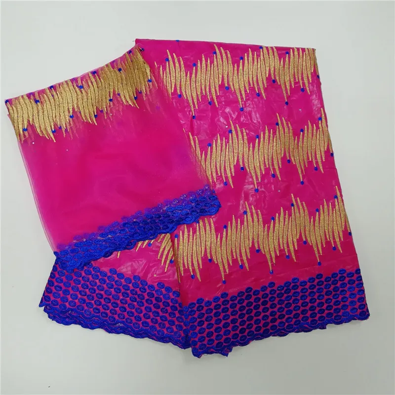 

2019 New arrival Stone african Bazin riche fabric with embroidery lace dress material Nigerian LU062723