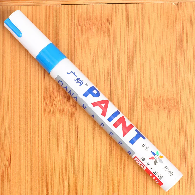 Цветной Водонепроницаемый ручка диск для балансировки шин протектора CD металлическая Перманентная краска маркеры граффити фломастер на масляной основе marcador caneta канцелярские принадлежности - Цвет: Blue