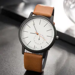 2018 BGG Лидирующий бренд высокое качество нейтральный простые кожаные часы Для мужчин Для женщин творческий наручные Fashion часы кварцевые