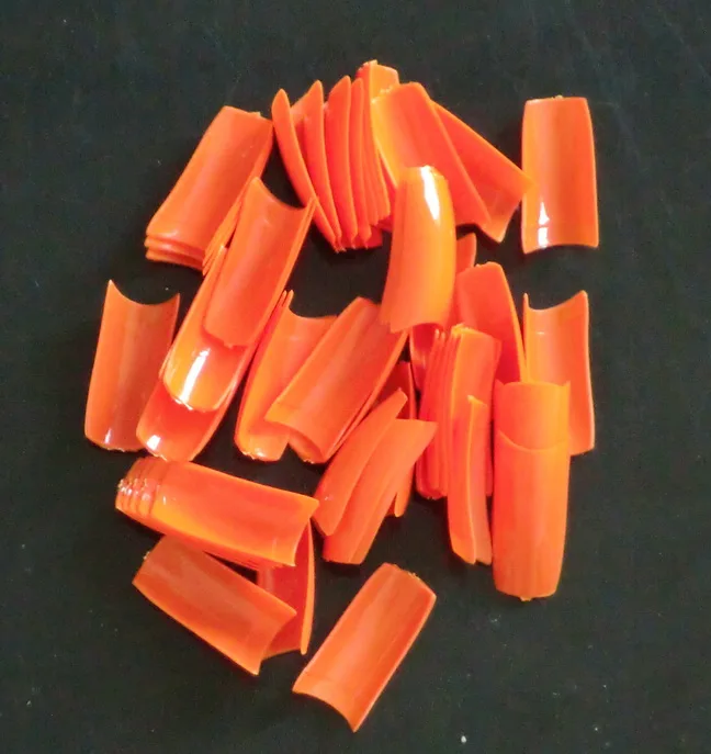 500 шт оранжевая акриловая французские искусственные подделка накладные ногти Поддельные Ложные Акриловые накладные ногти