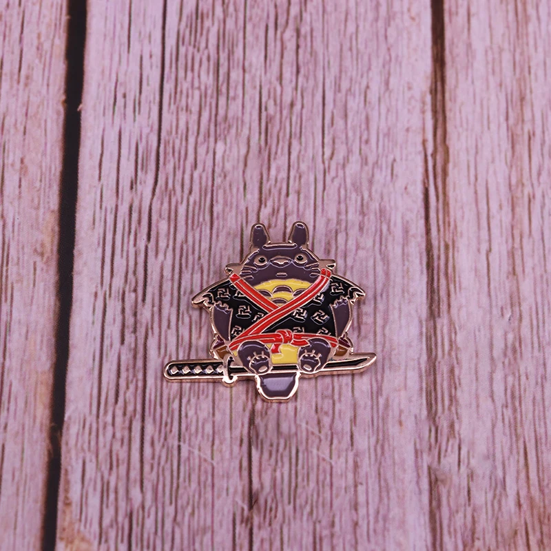 Totoro samurai pin cute ghibli аниме значок для фильма творческие подарки детей друзей|Броши| |