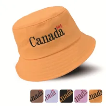 Модные хлопковые Панамы для мужчин и женщин с надписью Канада шапки для рыбака летняя уличная хип хоп Солнцезащитная шапочка, кепка Пляжный набор игрушек для детей