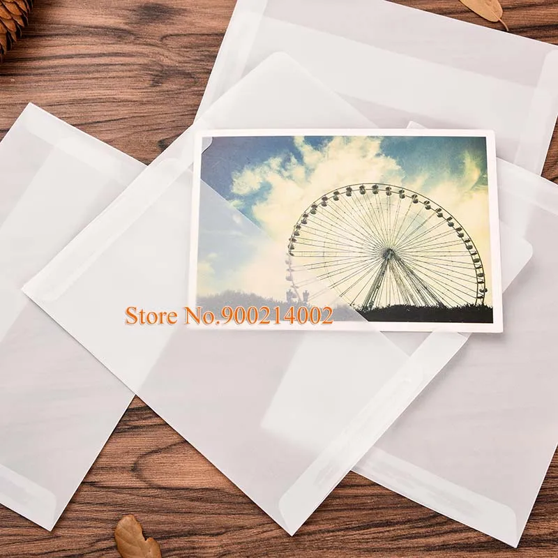 

100pcs/lot Blank Translucent Vellum Envelopes DIY Multifunction Gift Card Envelope Party Invitation Card Decoration