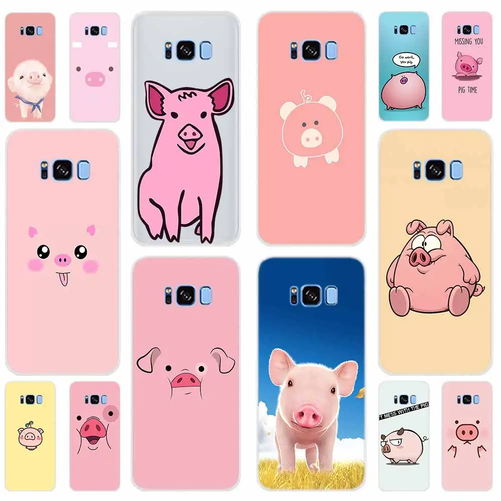 funny cute lovely pig Soft Cover For Samsung Galaxy S7 Edge S8 S9 S10 S11 S20 S21 Plus Lite E Ultra Case | Мобильные телефоны и