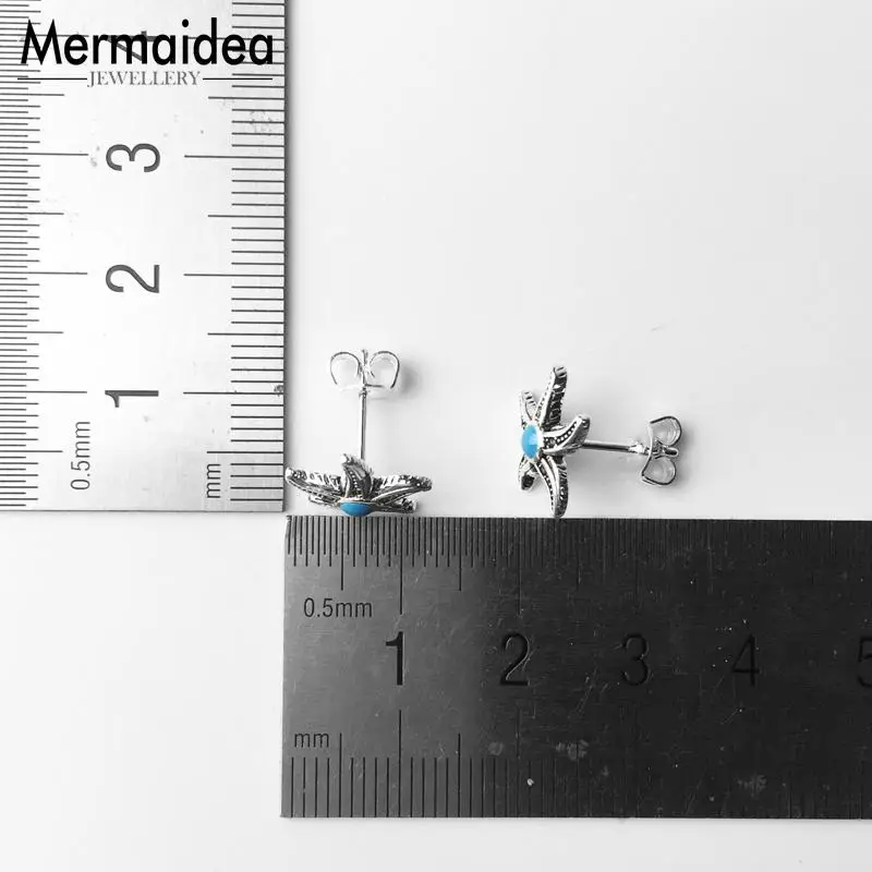 Серьги гвоздики в виде синей морской звезды новинка 2020 модные ювелирные изделия