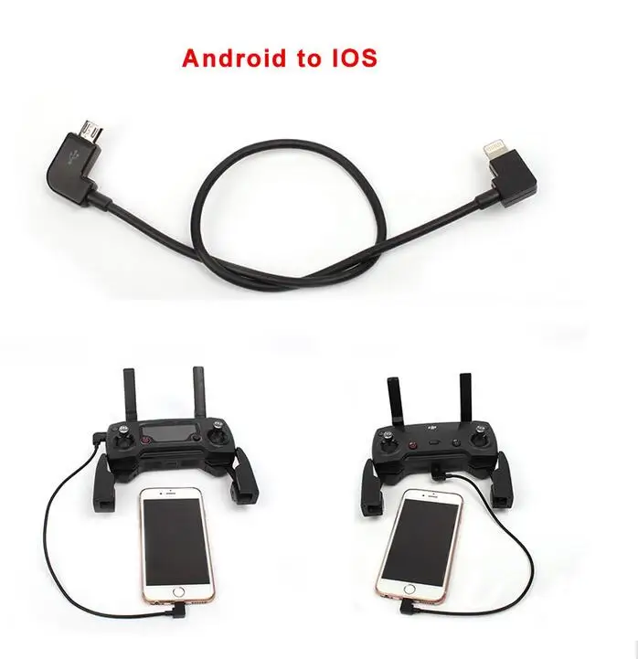Sunnylife-DJI-Spark-Cable-Remote-Control-Tablet-Phone-Converting-Line-DJI-Mavic-2-Pro-Data-Cable (3)
