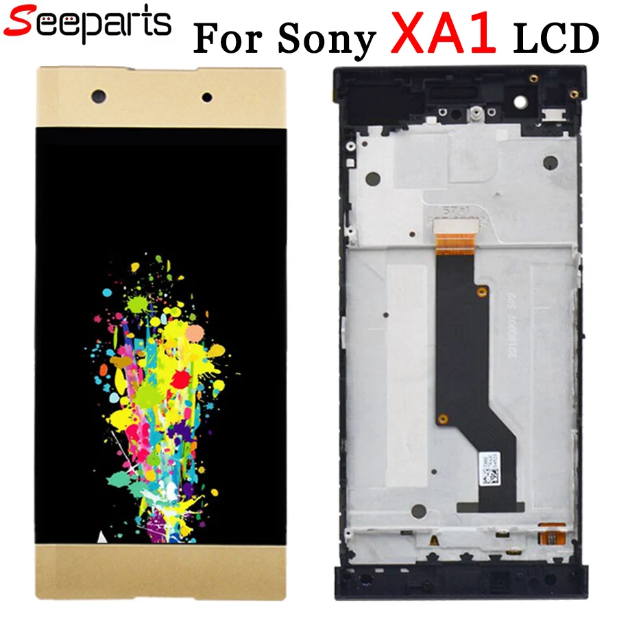 Для Sony Xperia XA1 ЖК-дисплей сенсорный экран дигитайзер G3116 G3121 G3112 сборка с рамкой