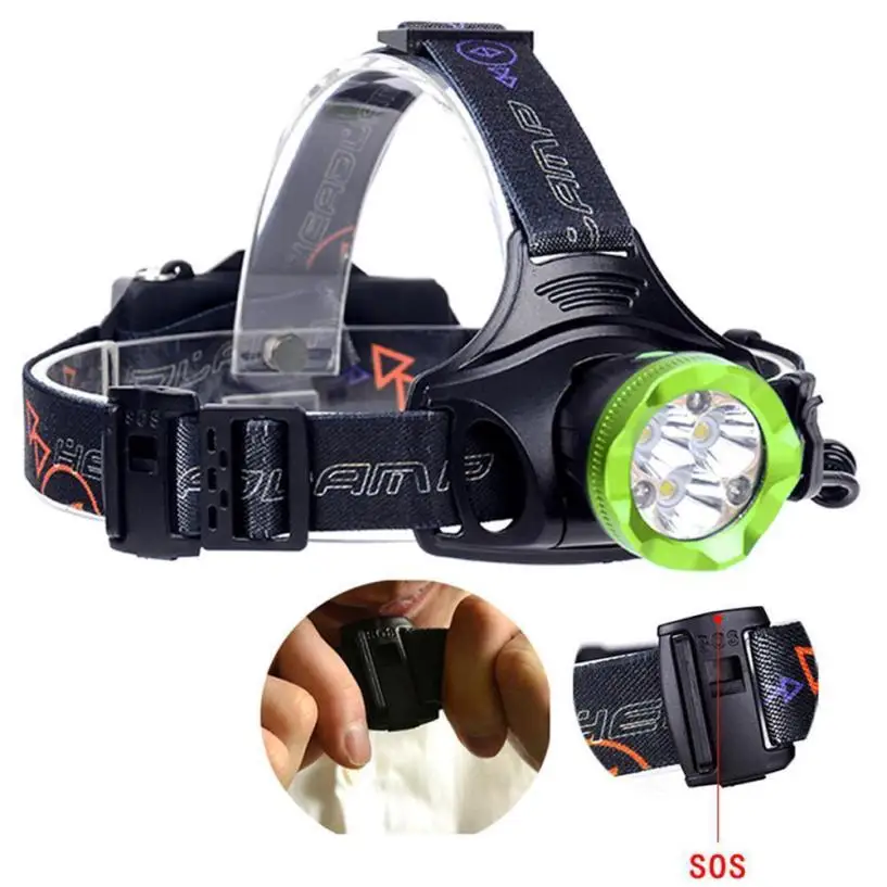 60000LM T6 6X LED Headlight Flashlight Torch USB Flashlight