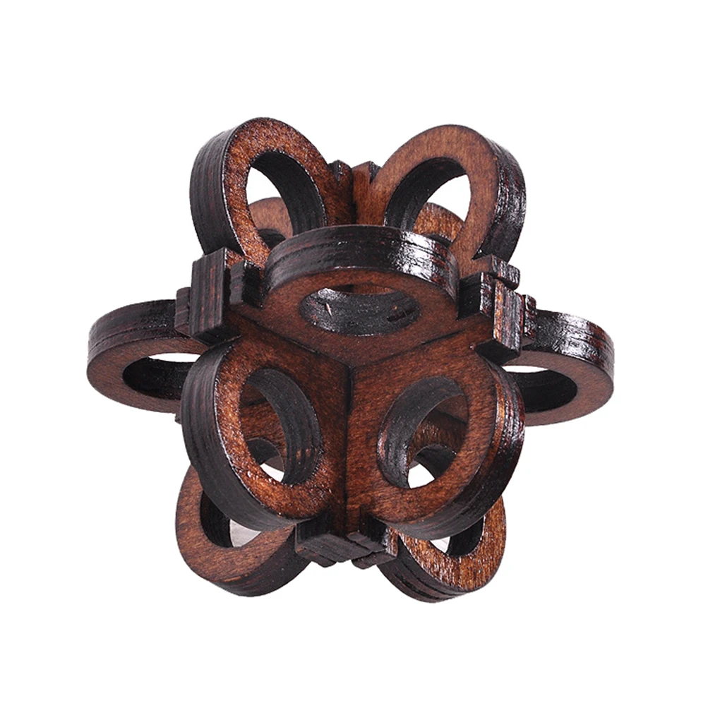 

Wooden Intelligence Toy Kong Ming Lock Glasses Lock Puzzle 3D Brain Teaser Puzzle Kids Children Gift