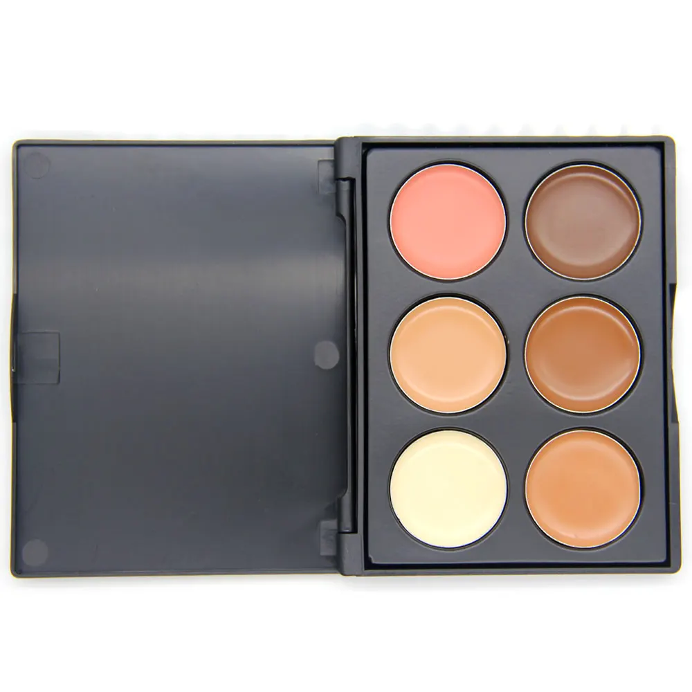 6 colors Professional Face Primer Makeup Pressed Cream with Concealer