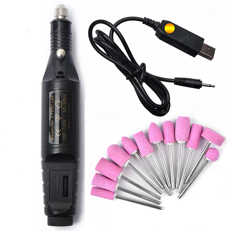 

1set 12 Bits Electric Manicure Machine Nail Art Tools Grind Drill Bit Gel Cuticle Mill Cutter Tips Polish File New Apparatus Kit