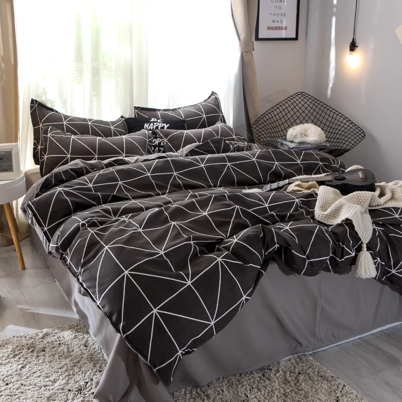 أفضل. WENSD عالية الصف المنزل غرفة نوم الفراش مجموعات الدافئة نسيج قطني ناعم جدا 3/4 قطعة التوأم/كامل/الملكة/ لحاف سرير الحجم المزدوج مجموعات