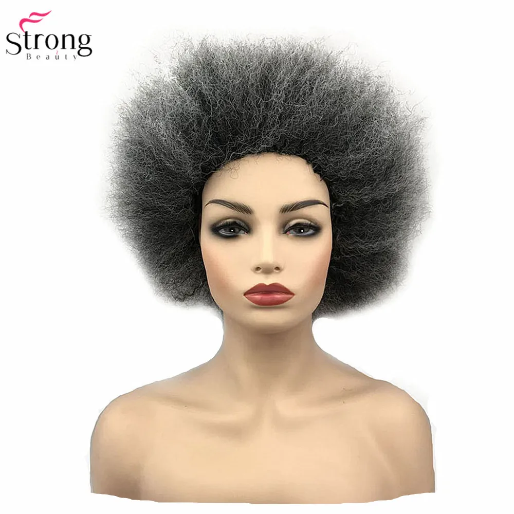 StrongBeauty Jumbo афро парик синтетические волосы розовый/желтый Клоунский парик косплей Хэллоуин