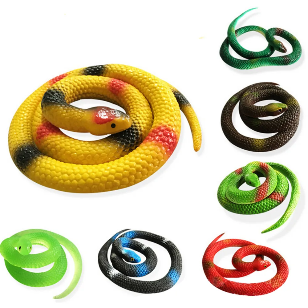 

2018 New 1 PC Rubber Fake Snake Simulation Soft Scary Horror Tricky Funny Spoof Party Joke Funny Gags Trick Toy Halloween Gift