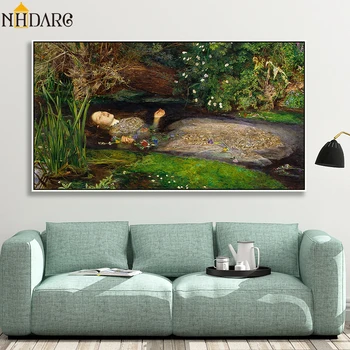

Ophelia by John Everett Millais HD Art Copy Famous Painting Canvas Painting Canvas Print Art Wall Pictures Decoration Home Decor