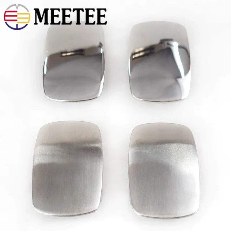 

Meetee 39mm Stainless Steel Belt Buckles Metal Brushed Smooth for Men's Waistband Head DIY Jeans Accessories Leather Craft AP389