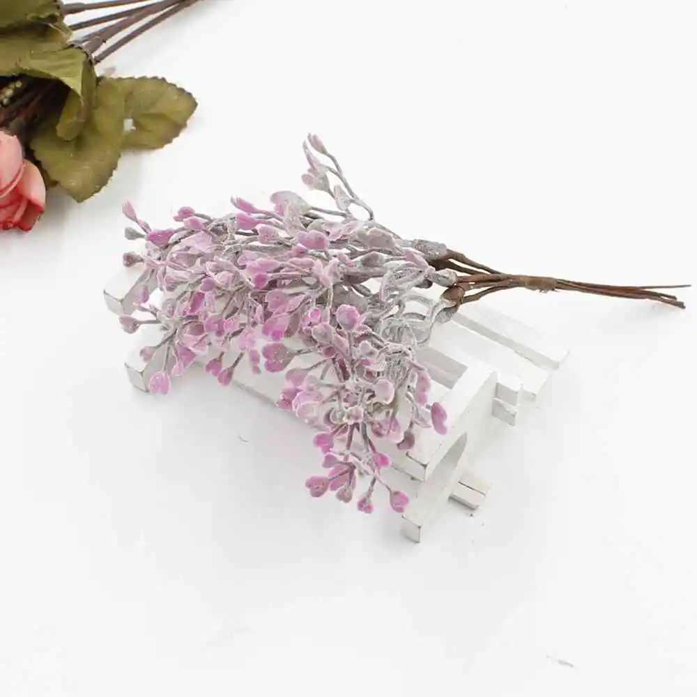 

New high quality 6pcs/lot artificial leaves home decoration plant Christmas DIY handmade simulation green plant