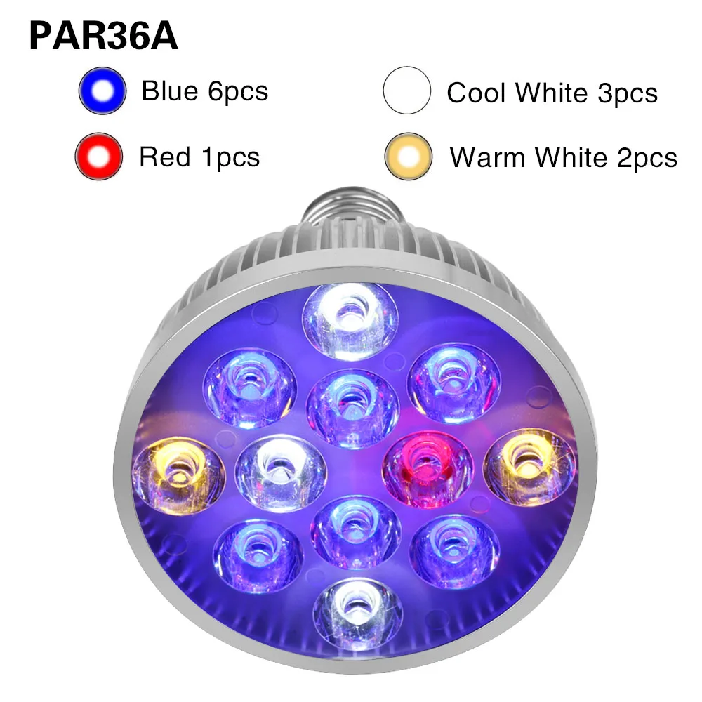 54W 36W Freshwater Saltwater aquarium lighting Marine Reef aquariums Fish tank lights Coral grow Aquatic plants E27 led light (24)