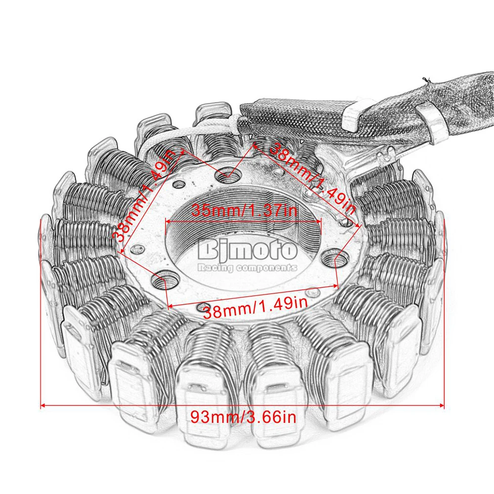 BJMOTO 32101-05300 Мотоцикл Магнето двигатель статор генератор катушка для Suzuki TU125 1999 GS125 1982-1994 GN125 1982-2001