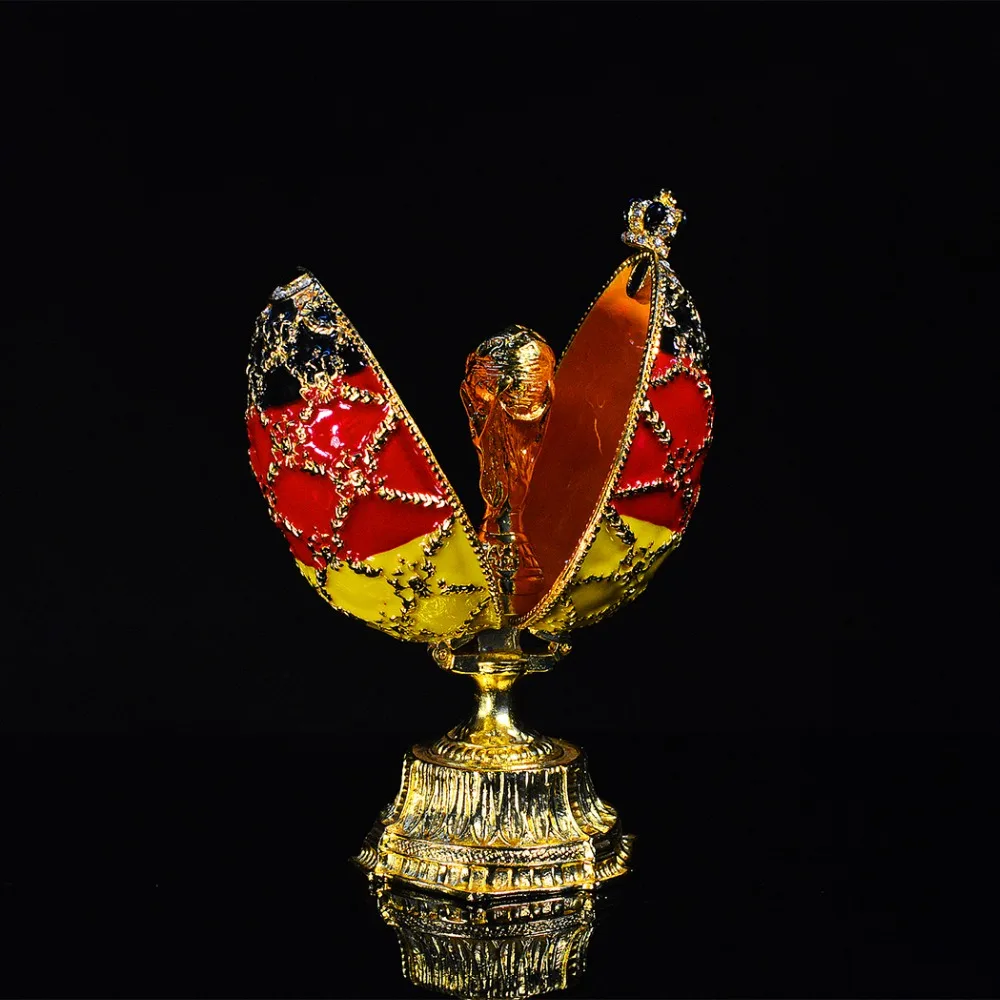 QIFU 2018 Новое поступление яйцо Faberge в русском футбольном стиле для домашнего