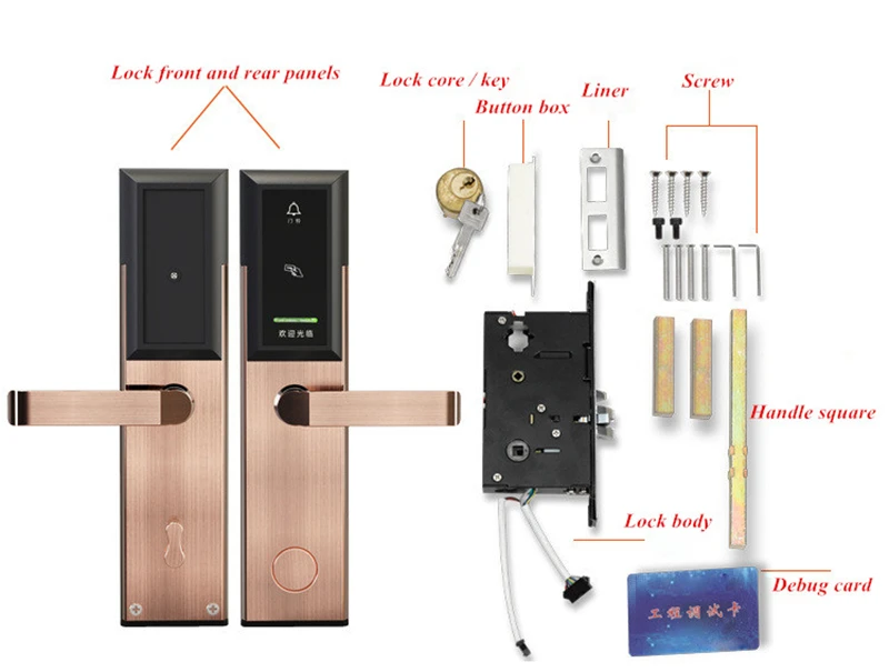 Интеллектуальная система замка двери гостиницы цифровая карта ключ разблокировка Нержавеющая Сталь Анти ржавчина и антикоррозийная стабильная память
