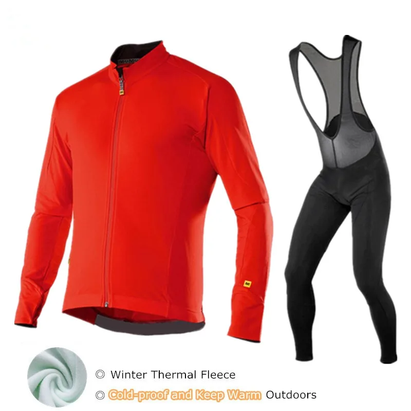 

Malcklo Men's Cycling Jersey Mavic Winter Pro Team High Quality Cycling Set Bike Wear Cold-proof Cycling Clothing