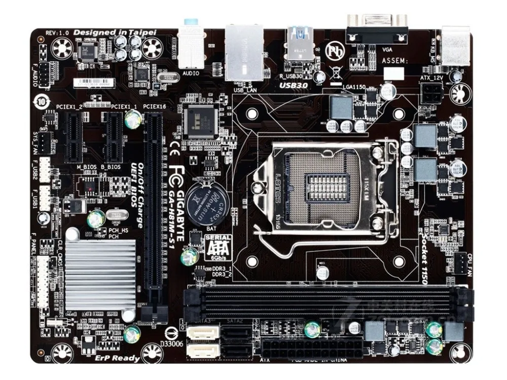 Новинка десктопная Материнская плата GIGABYTE H81 LGA 1150 i3 i5 i7 DDR3 16 ГБ | Компьютеры и офис