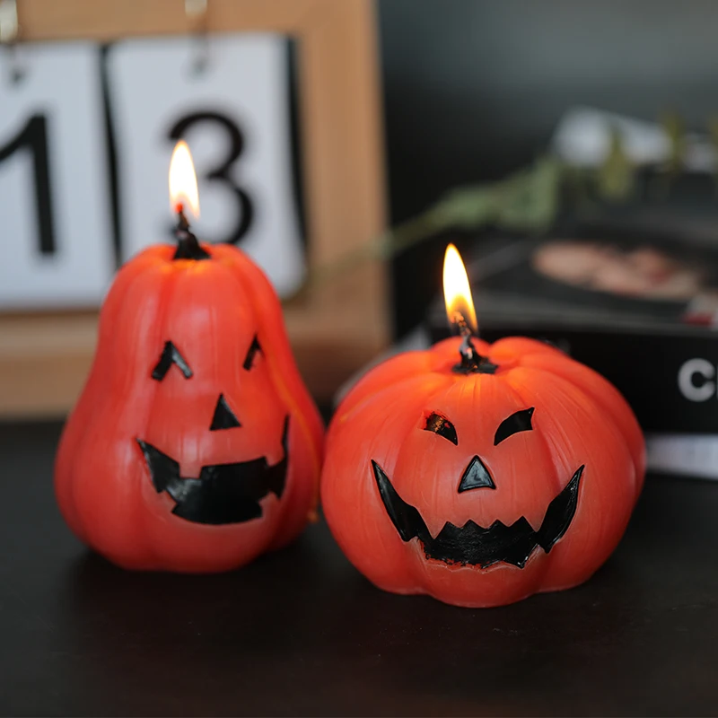 

Pumpkin Shaped Candle Mold Halloweeen Home Decoration Silicone Mold Gypsum Diy Candle Silicone Mold