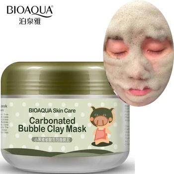 

BIOAQUA Black Pig Carbonated Bubble Face Mask Clay Facial Mask Deep Pore Clean Whitening Skin Moisturizer Anti Aging Skin Care