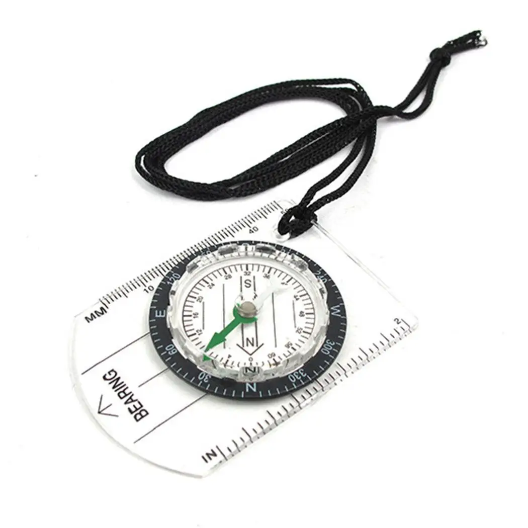

Professional Mini Compass Map Scale Ruler Multifunctional Equipment Outdoor Hiking Camping Survival new