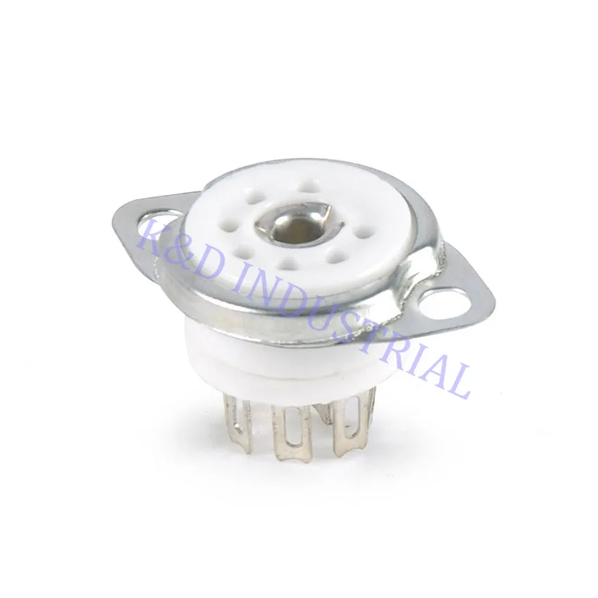 10pcsCeramicSliverTubeSocket6C33FU29829B7PinB7ABaseValveAmp