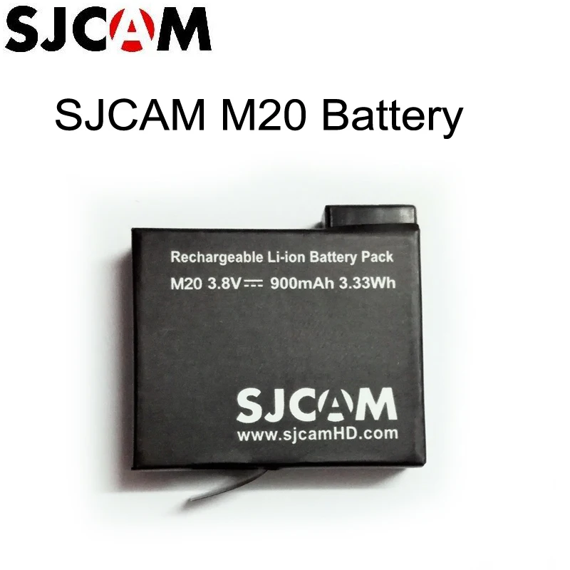 SJCAM бренд 3,8 V 900mAh 3.33Wh литий-ионный аккумулятор черный для SJCAM M20 батарея для спортивной камеры