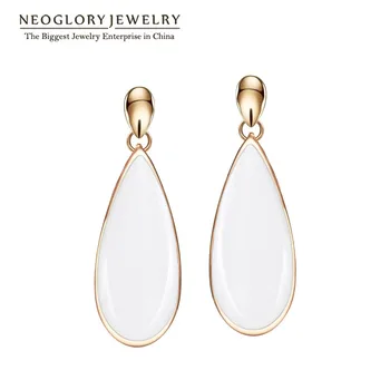 

Neoglory Charm Jewelry Enamel Paint Rose Gold Color Water Big Dangle Earrings Girl Trendy Party Birthday Gift 2020 New Hot ENA1