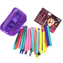 42 шт./компл. никаких вредных для завивки волос гибкие папильотки 7 видов стилей гнущиеся Скручивающиеся волшебные бигуди для волос Ролики спиральные инструменты для самостоятельной укладки волос purp