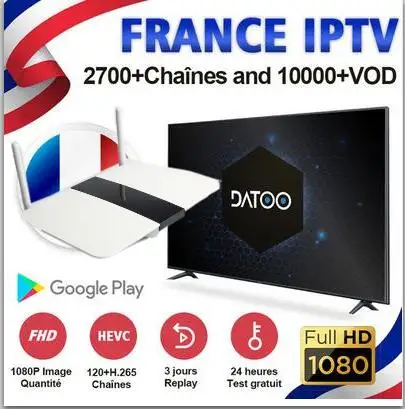 

IPTV Box Q1404 with DATOO H265 IPTV LIVE TV+VOD Android Devices 12 Months