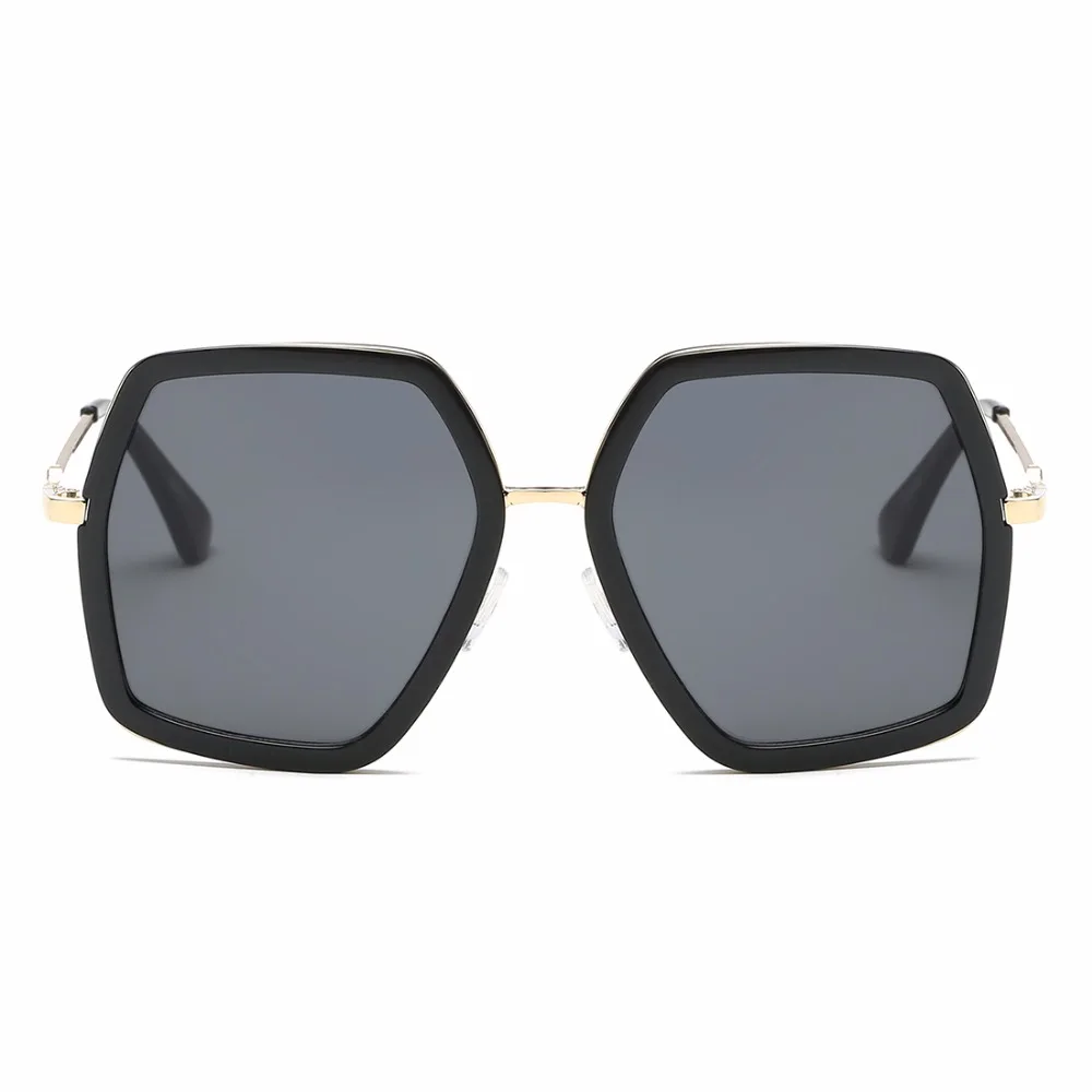 Солнцезащитные очки AEVOGUE женские стимпанк большая оправа для очков многогранник солнцезащитные очки оригинальные брендовые дизайнерские унисекс UV400 AE0562